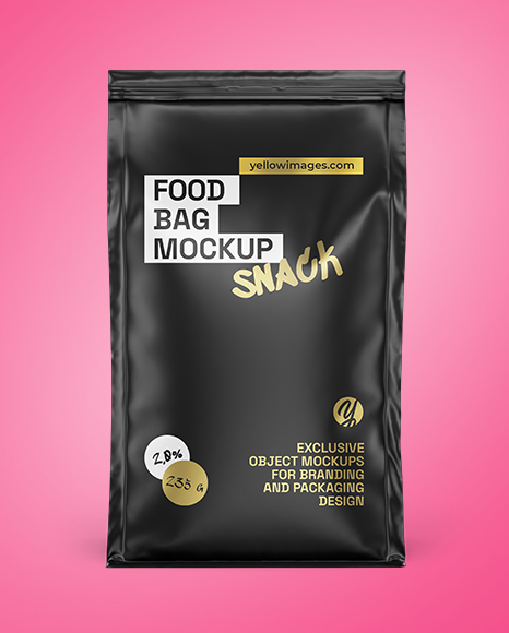 Matte Food Bag Mockup