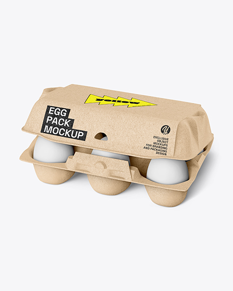 Opened Egg Carton Packaging Mockup