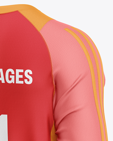 Training Short Sleeve Jersey Mockup - Back Half Side View