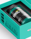 Pills Bottle in a Box Mockup