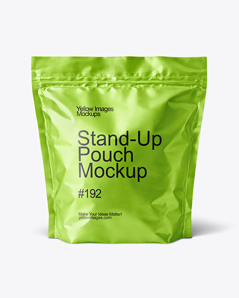 Metallic Stand-up Pouch Mockup