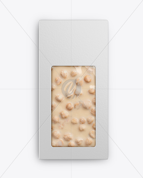 White Chocolate Bar with Nuts Mockup
