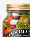 Jar with Pickles and Pickled Tomatoes Mockup