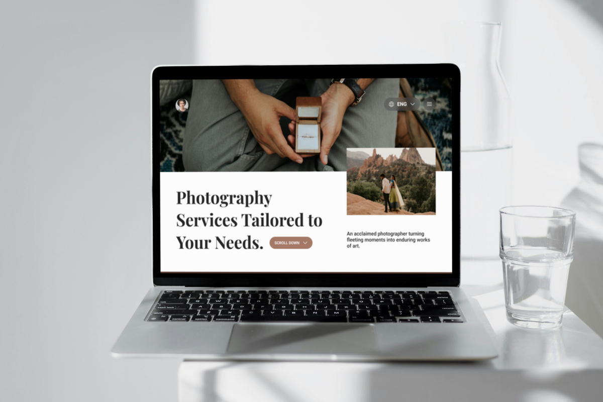 Elegant Photographer Portfolio Landing Page