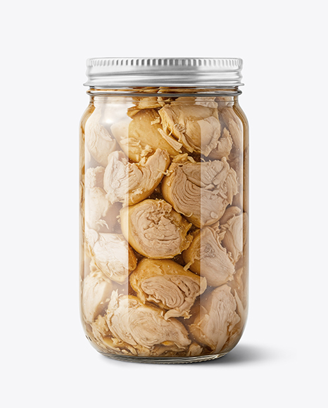 Canned Chicken Jar Mockup