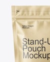 Kraft Stand-Up Pouch Mockup