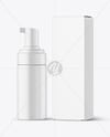 Matte Foam Pump Bottle with Box Mockup