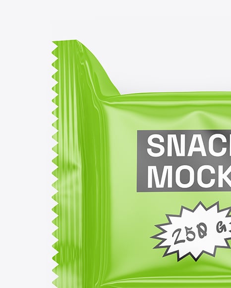 Glossy Snack Package Mockup