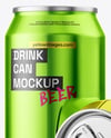 330ml Metallic Drink Can Mockup