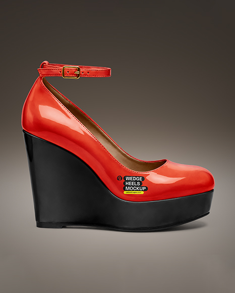 Wedge Heel Shoe Mockup