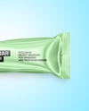 Glossy Metallic Snack Package Mockup