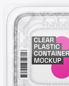 Clear Plastic Food Container in Paper Sleeve Mockup