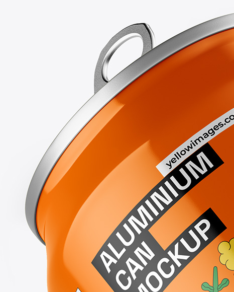 Aluminium Can With Glossy Finish Mockup