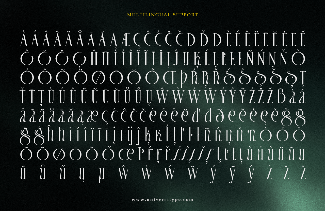 UT Sagora Glamour - A Luxury Serif Font
