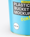Metallized Plastic Bucket Mockup
