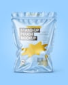 Transparent Clear Plastic Stand-Up Pouch Mockup
