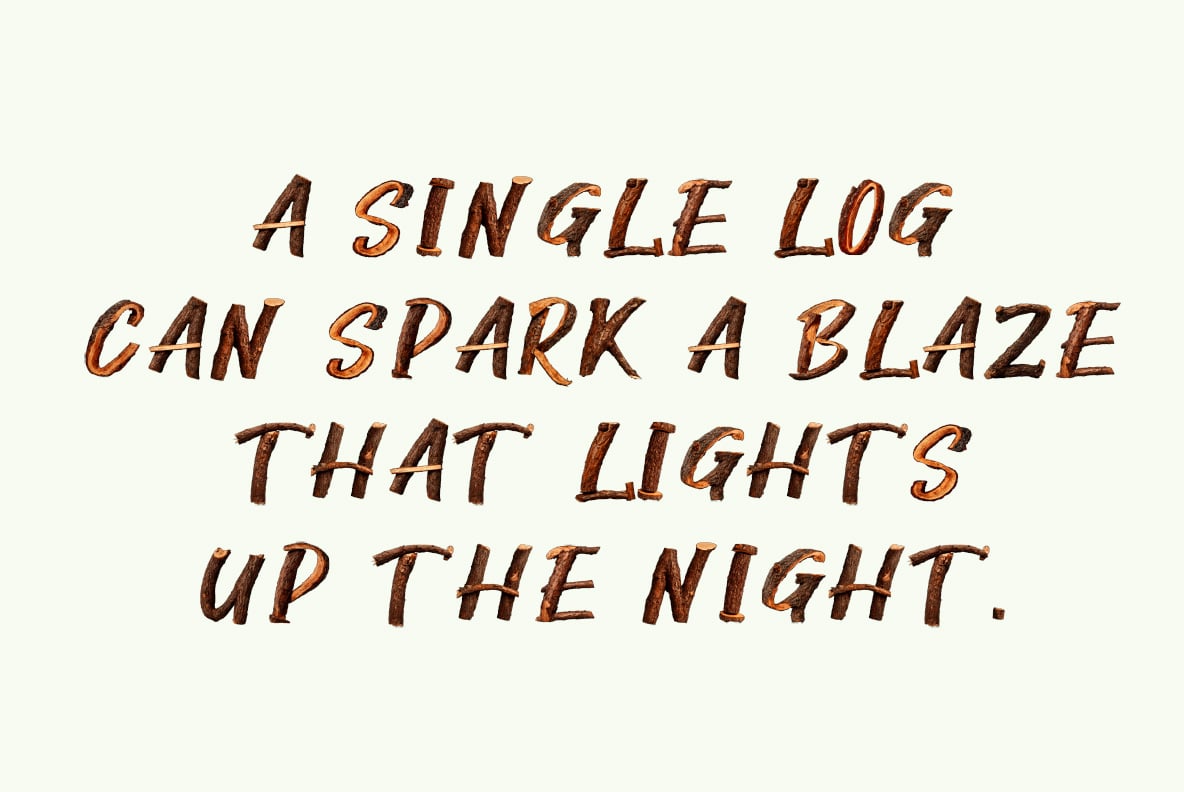 Wood Log Font