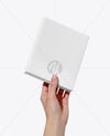 Paper Box in Hand Mockup
