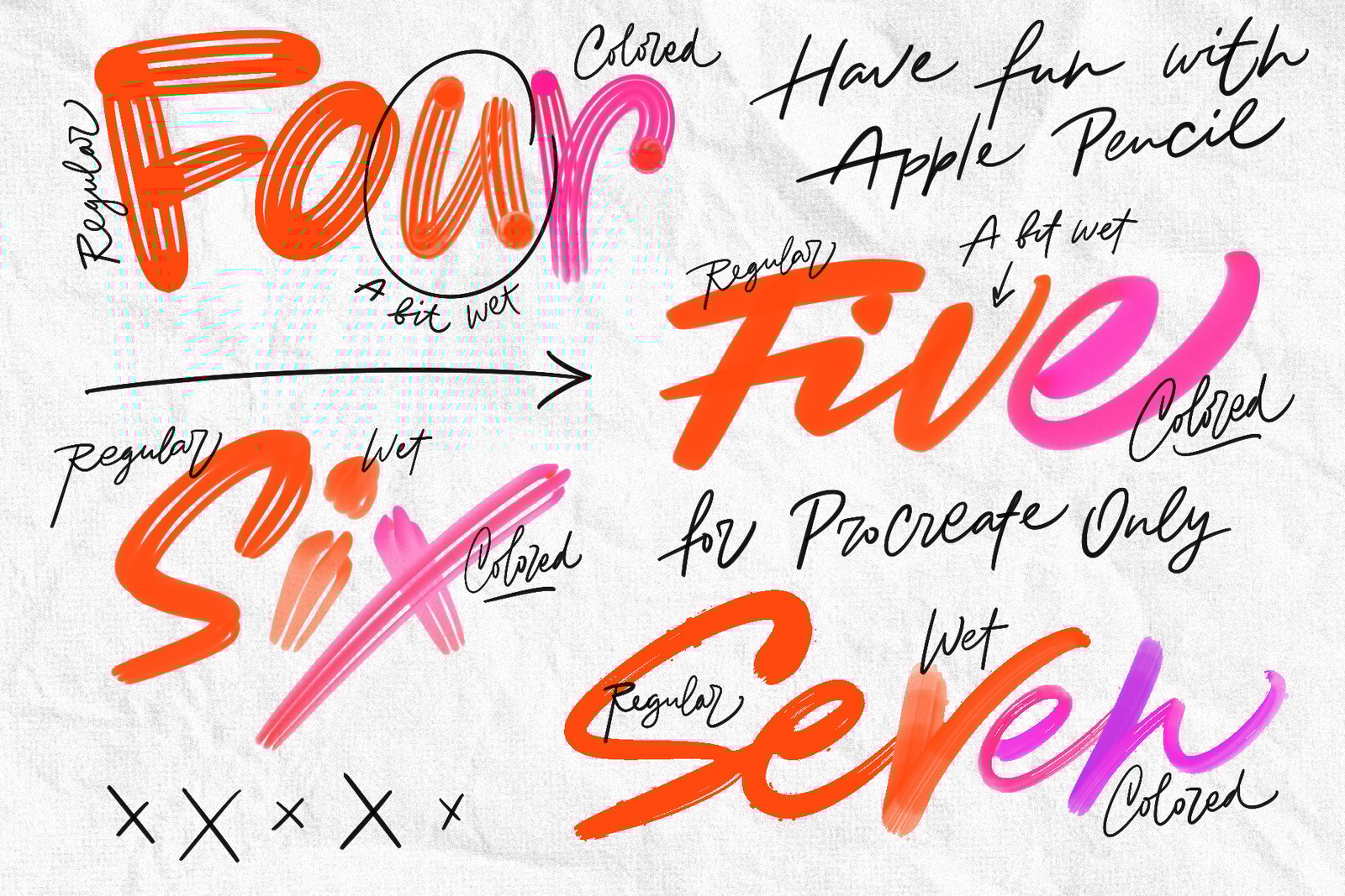 Brush pack for Procreate lettering