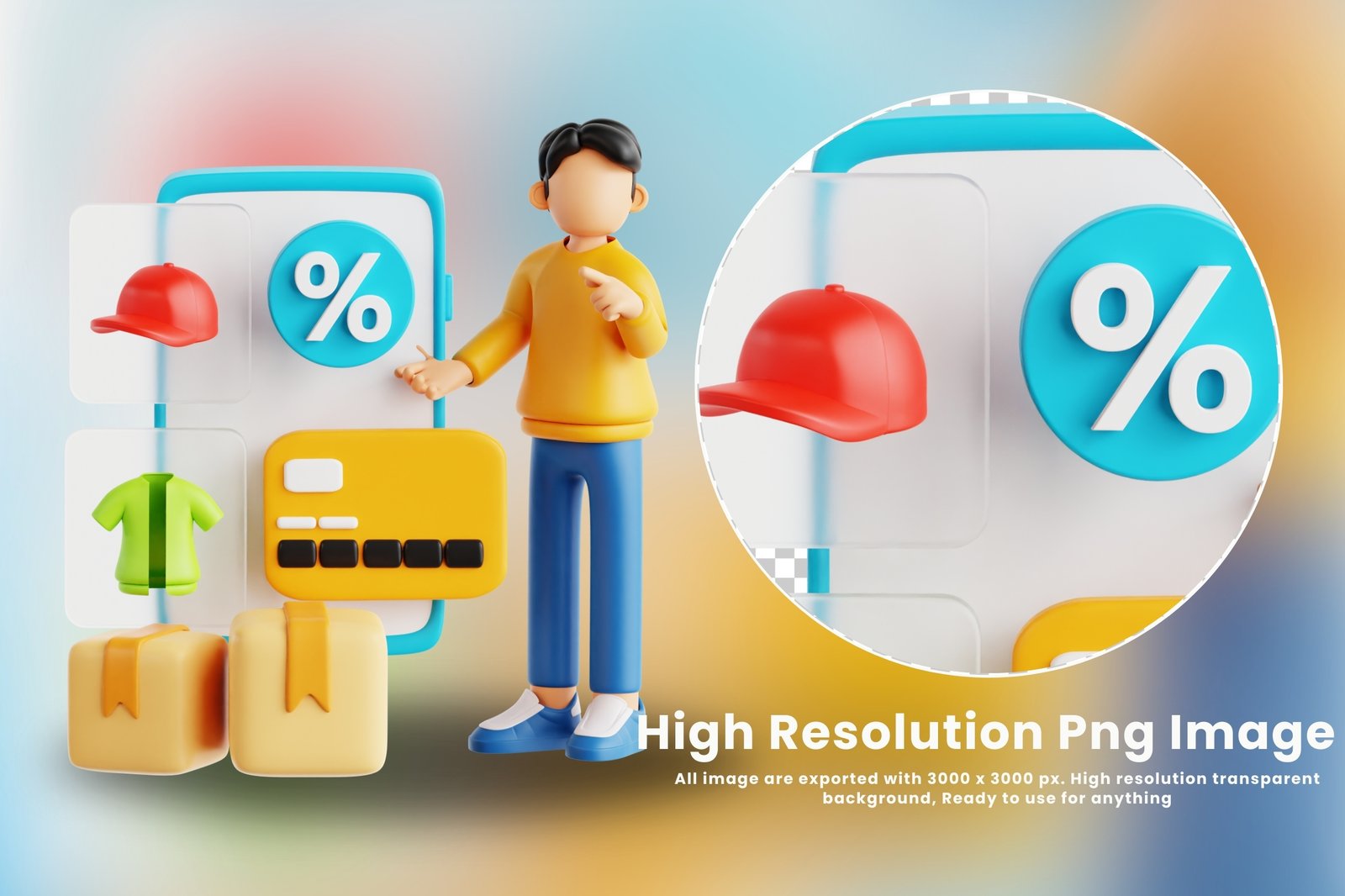 E-Commerce 3d Illustration