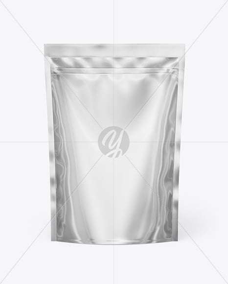 Glossy Metallic Pouch Mockup