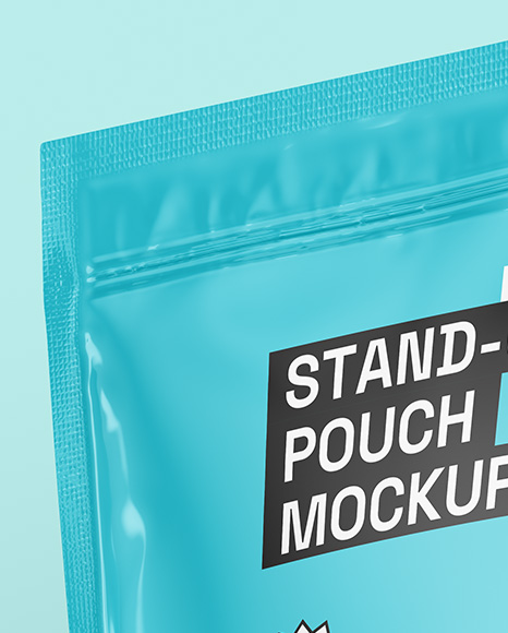 Glossy Stand-up Pouch Mockup