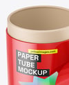 Glossy Paper Tube with Tea Mockup
