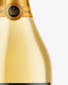 Clear Glass White Champagne Bottle Mockup