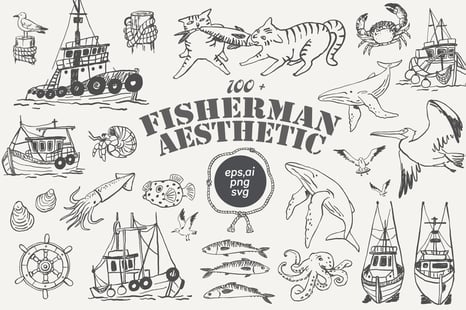 Coastal Vibes Sketch Art - Illustrations