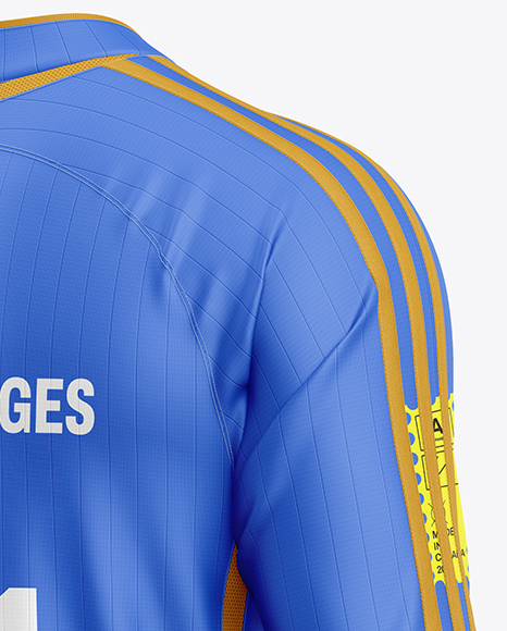 Soccer Jersey Mockup - Back Half Side View