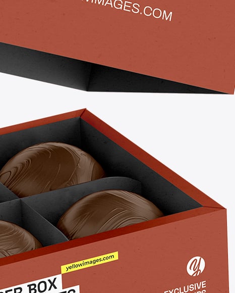 Carton Box with Chocolates Mockup