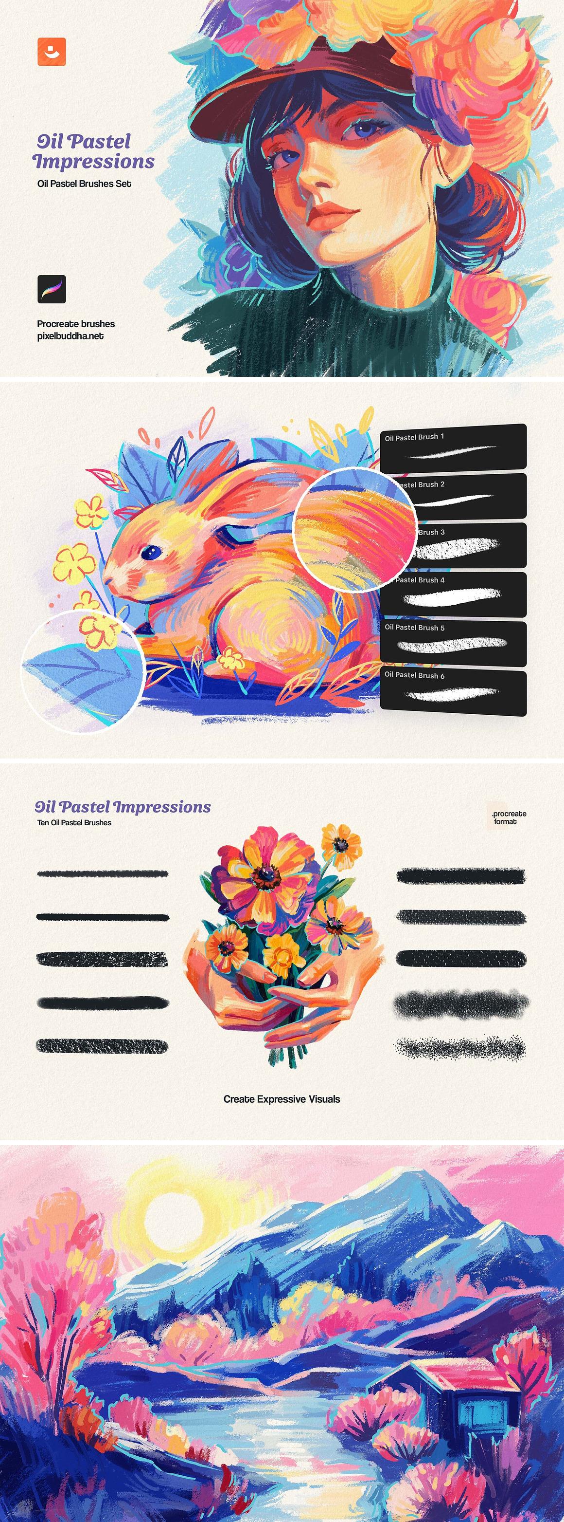 12-in-1 Procreate Brushes Bundle