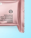 Matte Metallic Snack Package Mockup