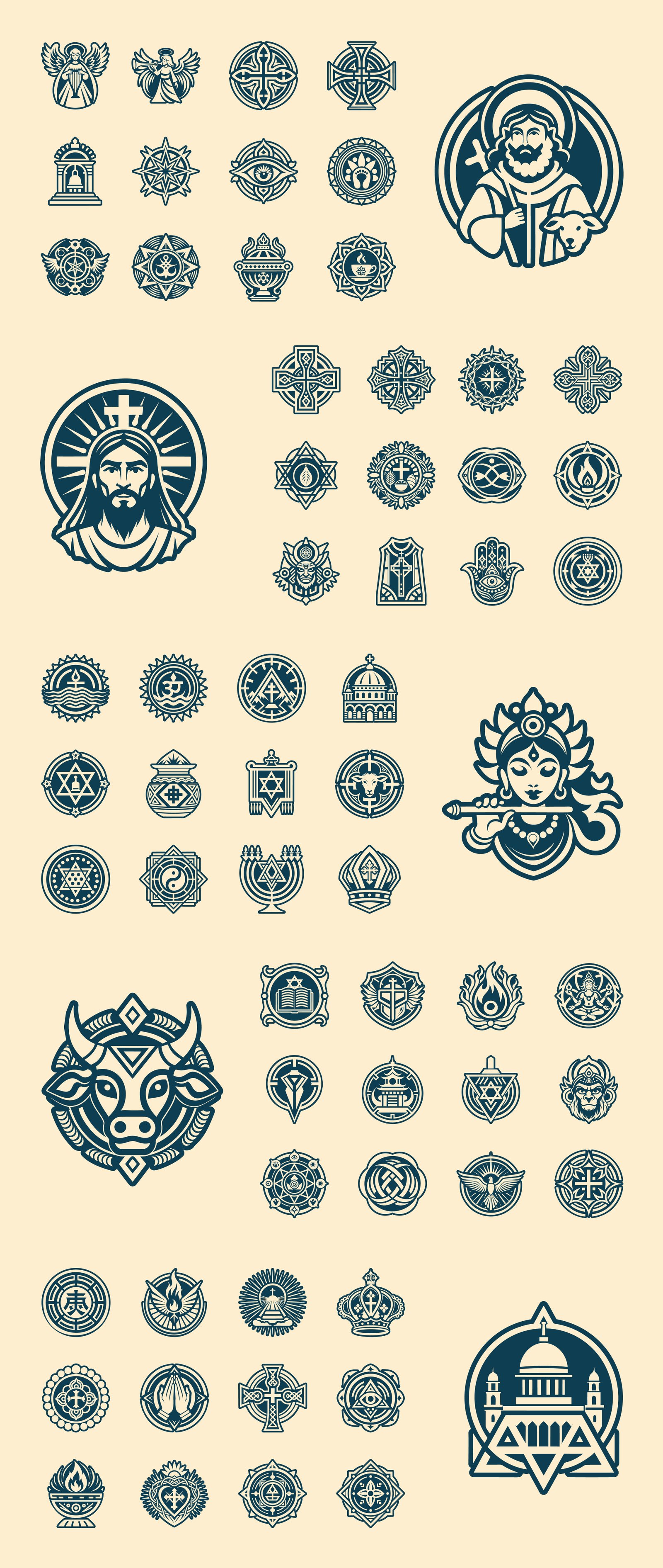 Religious Icons Symbols