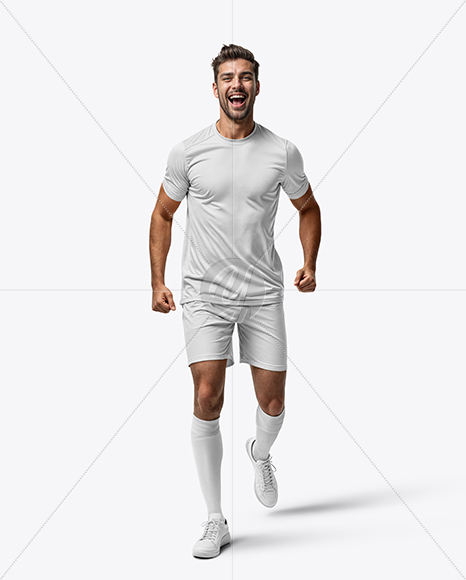 Man Wearing a Full Soccer Kit Mockup