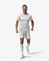 Man Wearing a Full Soccer Kit Mockup