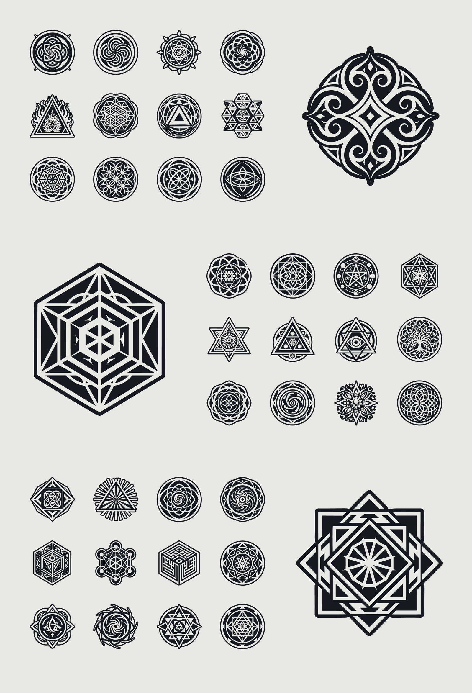 Glyph Sacred Geometry Symbols