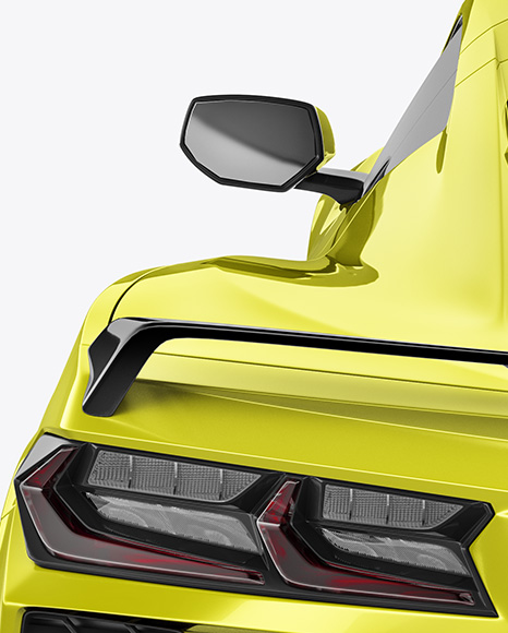 Sport Car Mockup - Back View