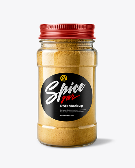 Plastic Jar with Ground Ginger Mockup - Realistic mockups