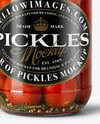 Clear Glass Jar with Pickled Tomatoes Mockup