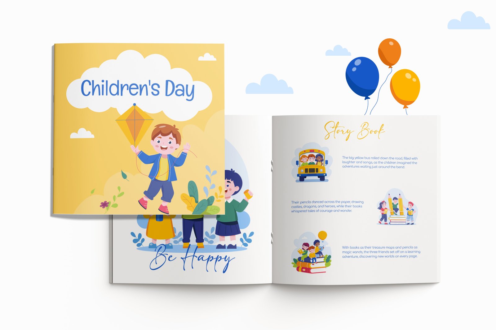 Childrens Day Illustration Set
