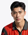 Man Wearing Table Tennis Uniform Mockup
