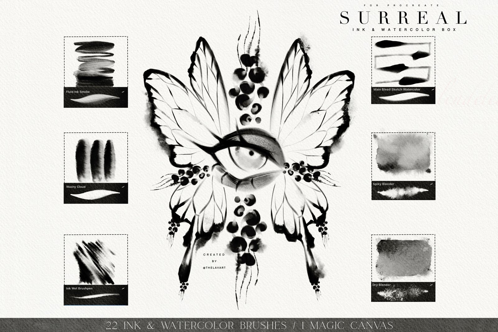 Surreal Ink &amp; Watercolor Kit for Procreate