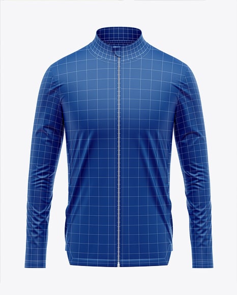 Full-Zip Long Sleeve Jersey Mockup