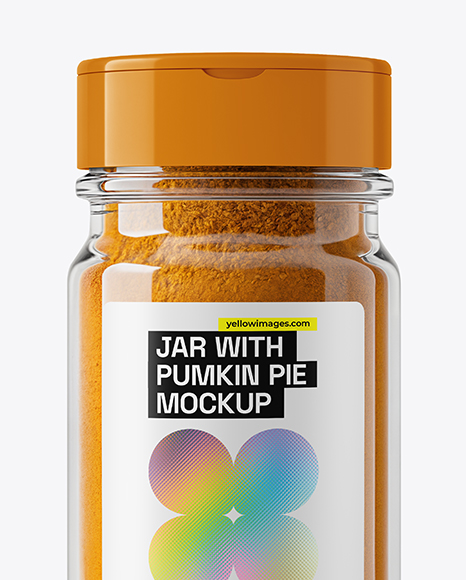 Glass Jar with Pumpkin Pie Spice Mockup