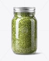 Glass Jar with Parsley Flakes Mockup