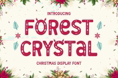 DT Forest Crystal - Christmas Display Font - Fonts