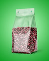 Transparent Package with Beans Mockup