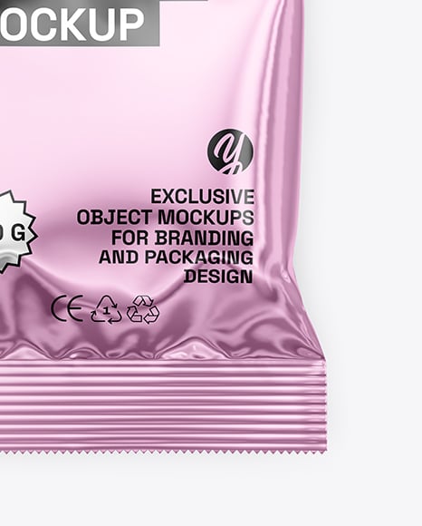 Glossy Metallic Package Mockup
