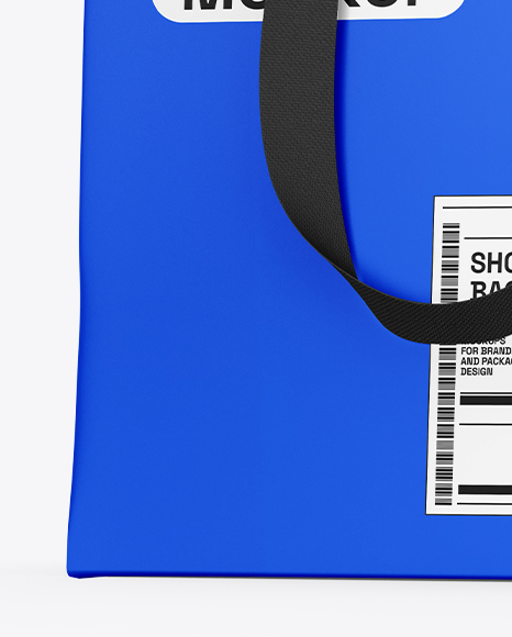 Paper Shopping Bag Mockup – Half Side View